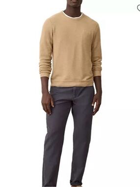 Marine Layer sweater tee in sable medium